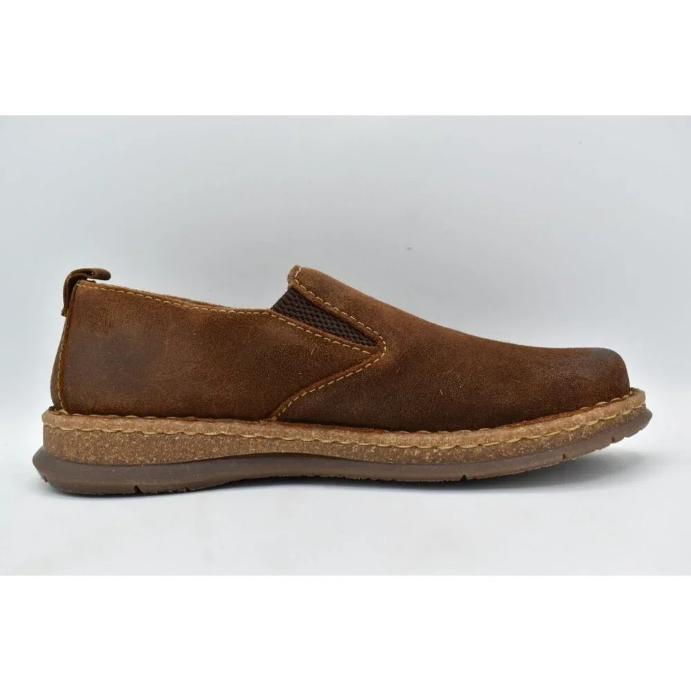 Born Mens Size 8 Bryson Brown Distressed Suede Slip-On‎ Casual Shoes